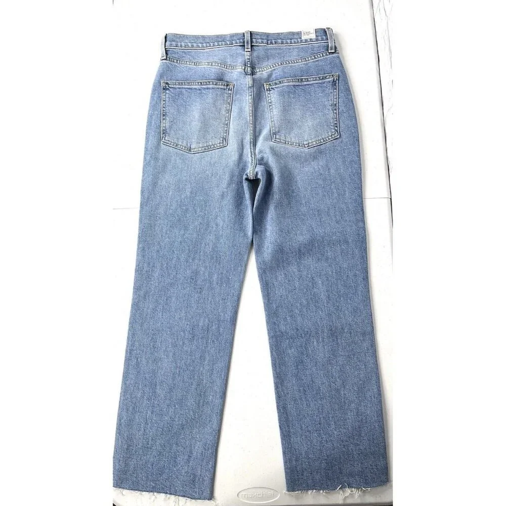 FRANK & EILEEN Women's Light Wash Monaghan Button Fly Raw Hem Jeans 30 - Picture 8 of 8